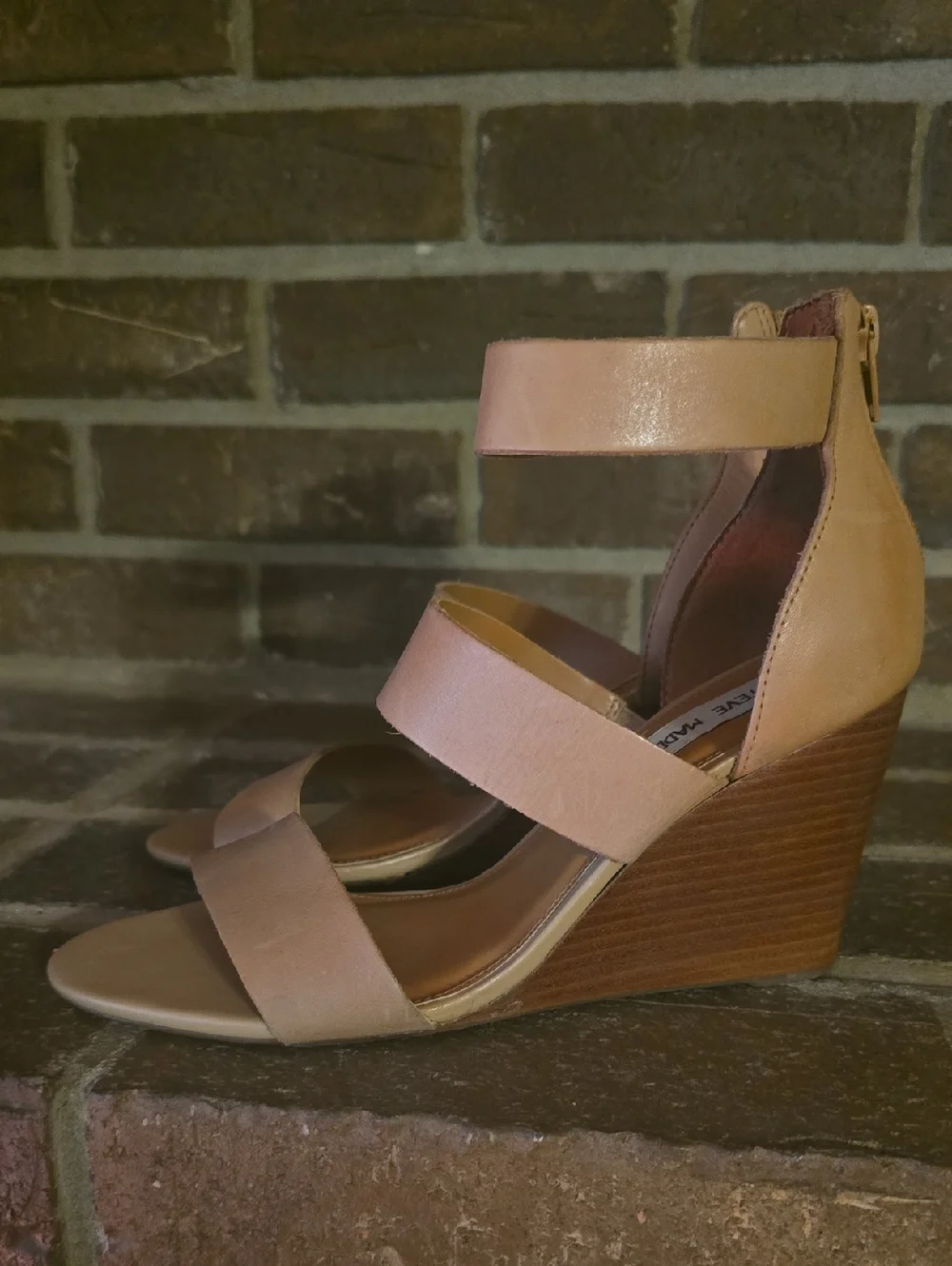 Steve Madden Karey Wedge Heels‎ Brown Womens Size 8M
